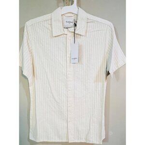 Goodfellow & Co Men's Standard Fit Short Sleeve Button-Down Shirt Oyster Small